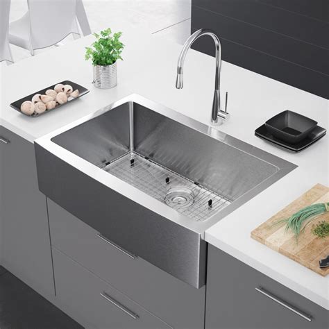 stainless steel apron front sink